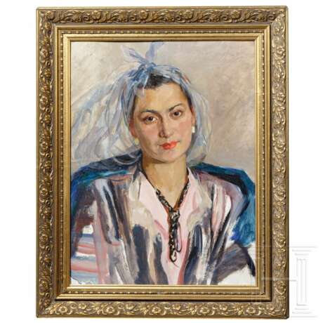 Zinaida Serebrjakowa (1884 - 1967) (Umkreis) - Portrait einer jungen Dame, Russland/Frankreich, 1930-60 - фото 1