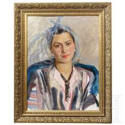 Zinaida Serebrjakowa (1884 - 1967) (Umkreis) - Portrait einer jungen Dame, Russland/Frankreich, 1930-60