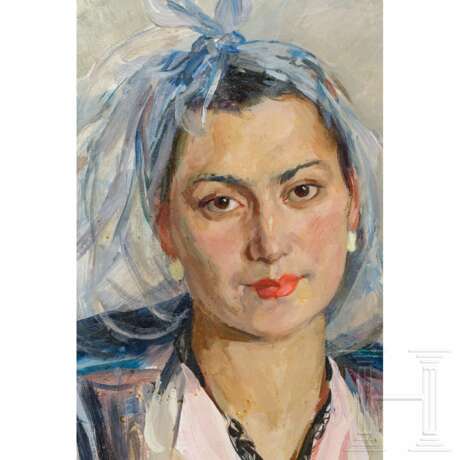 Zinaida Serebrjakowa (1884 - 1967) (Umkreis) - Portrait einer jungen Dame, Russland/Frankreich, 1930-60 - фото 2