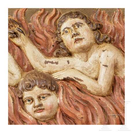 Ein Paar Reliefschnitzereien der armen Seelen im Fegefeuer, Italien, 17. Jhdt. - Foto 3