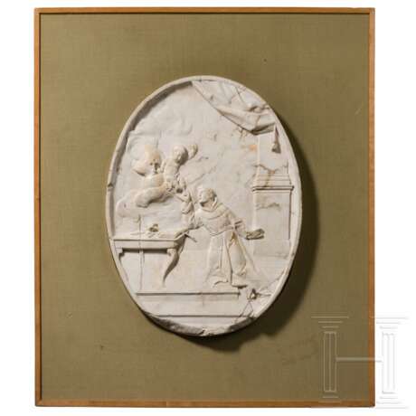 Sehr feines Marmor-Relief mit Heiligendarstellung, Italien, spätes 17. Jhdt. - Foto 2