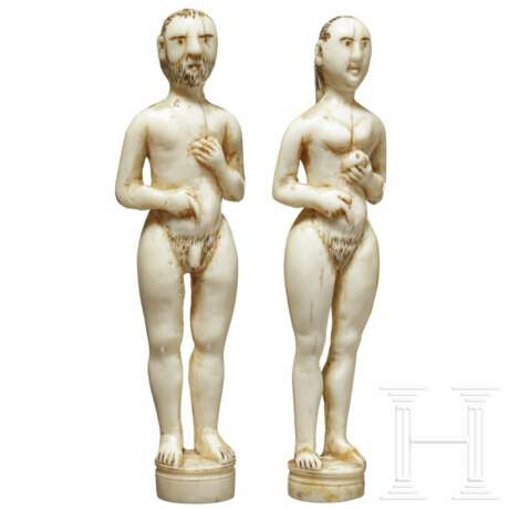 Zwei Elfenbeinfiguren von Adam und Eva, kolonial-portugiesisch, 17./18. Jhdt. - фото 2