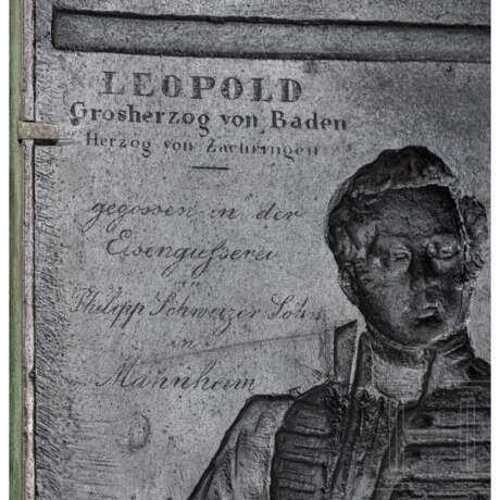 Eisenguss-Reliefplatte "Leopold von Baden", Mannheim, um 1830 - photo 3