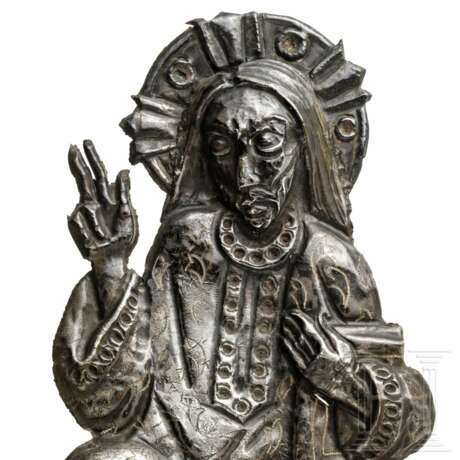 Christus Pantokrator, Silberrelief, Italien, 12. Jhdt. - Foto 3