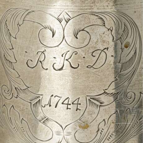 Silberner Trinkbecher, wohl Norwegen, datiert 1744 - photo 3