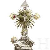 Silberne, teilvergoldete Monstranz mit Pietà, Lindau, 18. Jhdt. - Foto 1