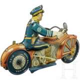 Polizei-Motorradfahrer von Marx Toys mit Aufziehschlüssel - Foto 2