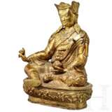 Padmasambhava-Bronze-Statuette, sino-tibetisch, 19. Jhdt. - Foto 6
