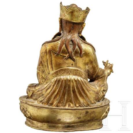 Padmasambhava-Bronze-Statuette, sino-tibetisch, 19. Jhdt. - фото 9
