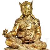 Padmasambhava-Bronze-Statuette, sino-tibetisch, 19. Jhdt. - Foto 3