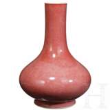 Rot glasierte Vase mit Qianlong-Marke - photo 3
