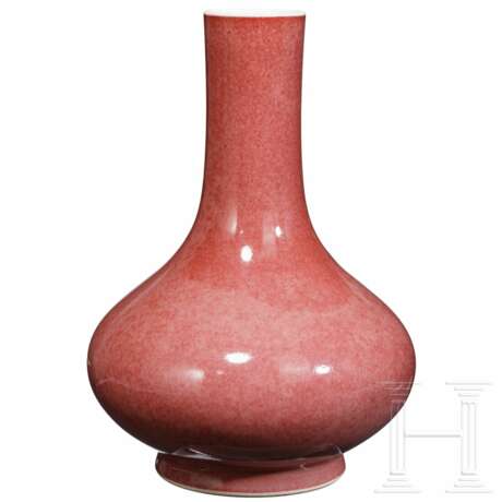 Rot glasierte Vase mit Qianlong-Marke - Foto 3