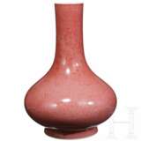 Rot glasierte Vase mit Qianlong-Marke - photo 5