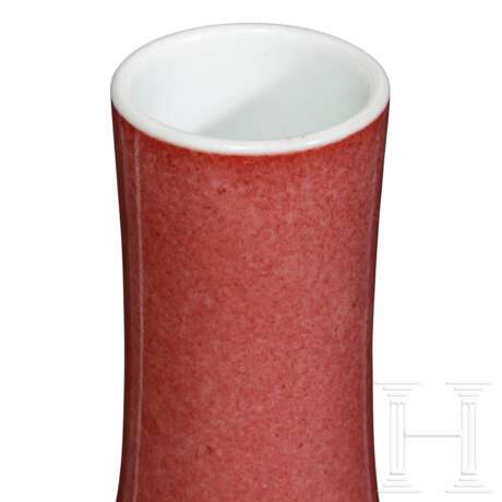 Rot glasierte Vase mit Qianlong-Marke - Foto 7