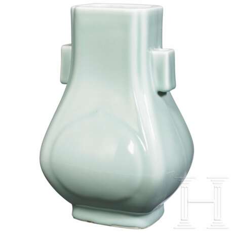 Fanghu-Seladon-Vase mit Guangxu-Marke, spätes 19. - frühes 20. Jhdt. - Foto 3