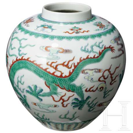 Doucai-Drachenvase mit Daoguang-Sechs-Zeichen-Marke - photo 2