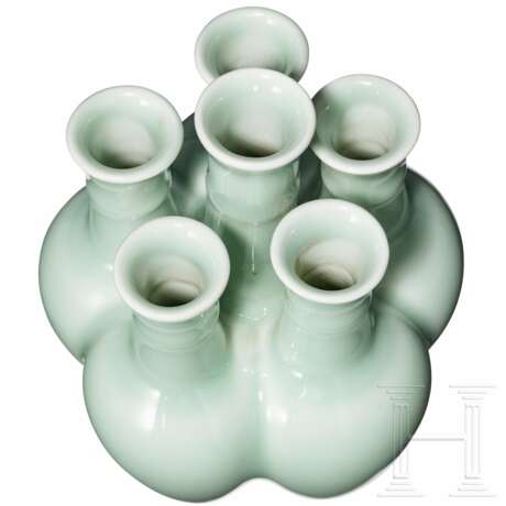 Seladon-Tulpen-Vase mit Qianlong-Vier-Zeichen-Marke - Foto 6
