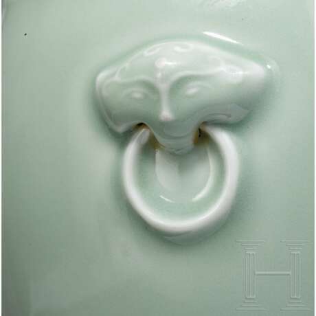 Trommelförmige Seladon-Vase mit Jiaqing-Marke - photo 6