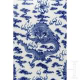 Blau-weiße Fünf-Drachen-Tafel, späte Qing-Ära - frühe Republik  - фото 2