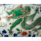 Doucai-Drachenschale mit Kangxi-Marke, wohl aus dieser Epoche - Foto 8
