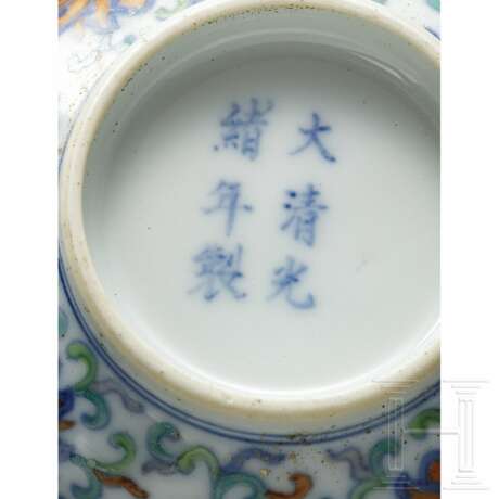 Doucai-Schale "Ji Xiang Ru Yi" mit Guangxu-Marke  - фото 8