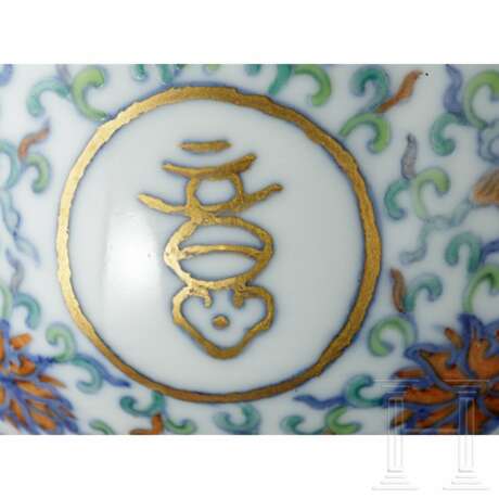 Doucai-Schale "Ji Xiang Ru Yi" mit Guangxu-Marke  - фото 10