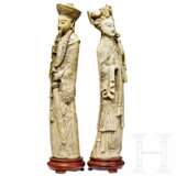 Zwei Elfenbeinfiguren, China, 19. Jhdt. - photo 2