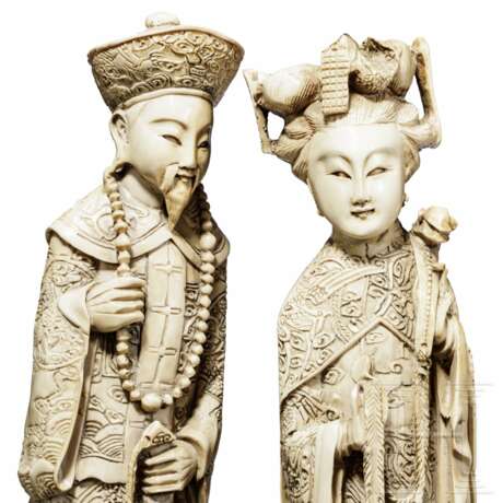 Zwei Elfenbeinfiguren, China, 19. Jhdt. - photo 3