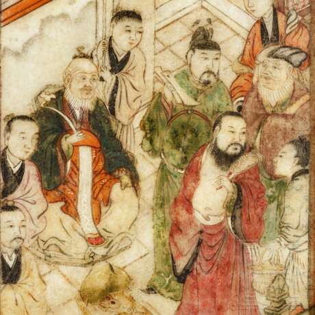 Drei Paneele eines Paravents, China, Qing-Dynastie, 19. Jhdt. - photo 8