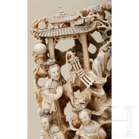 Große Elfenbein-Figurengruppe, China, 19. Jhdt. - Foto 3
