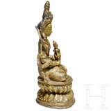 Figur des Amithabha mit Amrita-Gefäß, Bronze, Tibet, 18. Jhdt. - фото 6