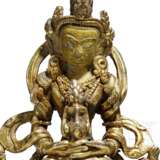 Figur des Amithabha mit Amrita-Gefäß, Bronze, Tibet, 18. Jhdt. - фото 9