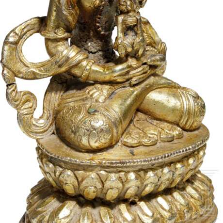 Figur des Amithabha mit Amrita-Gefäß, Bronze, Tibet, 18. Jhdt. - фото 10