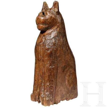 Hölzerner Sarkophag für eine Katzenmumie, Ägypten, Spätzeit, 6. - 5. Jhdt. v. Chr. - photo 1
