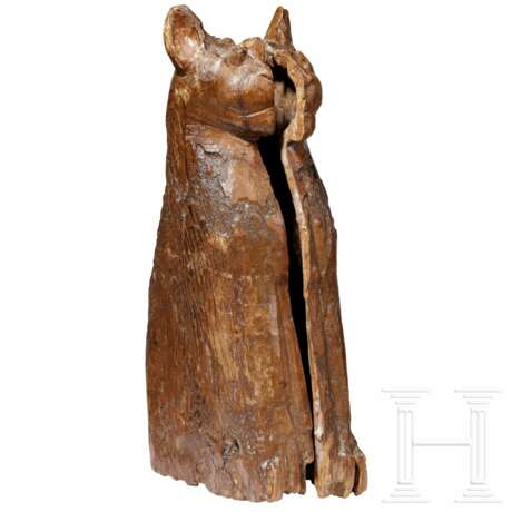 Hölzerner Sarkophag für eine Katzenmumie, Ägypten, Spätzeit, 6. - 5. Jhdt. v. Chr. - photo 2