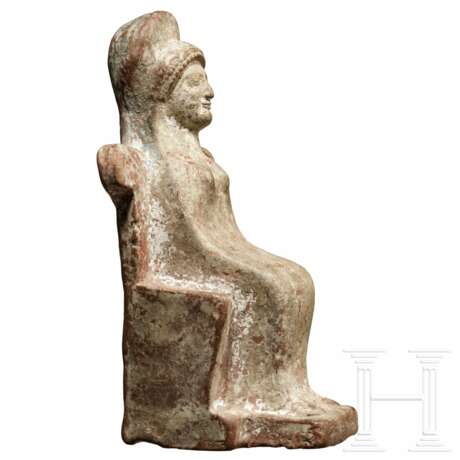 Thronende Göttin, Terrakotta, Griechenland, 6. Jhdt. v. Chr. - фото 3