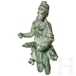 Bronzestatuette des Priapos, römisch, 2. - 3. Jhdt.