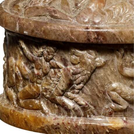 Seltene reliefverzierte Marmor-Pyxis, römisch, 1. Jhdt. v. Chr. - 1. Jhdt. n. Chr. - Foto 6