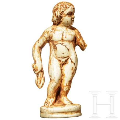Eros-Statuette aus Elfenbein, römisch, 1. - 2. Jhdt. - Foto 1