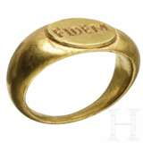 Goldener Fingerring mit FIDEM-Inschrift, römisch, 4. Jhdt. - Foto 2