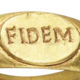 Goldener Fingerring mit FIDEM-Inschrift, römisch, 4. Jhdt. - фото 4