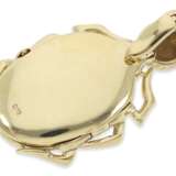 Anhänger: hochwertiges Medaillon in Form eines Skarabäus, besetzt mit Brillanten, 14K Gold - photo 4