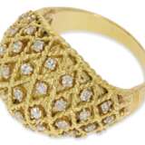 Ring: außergewöhnlicher und dekorativer vintage Cocktail-Diamantring, aufwändige Handarbeit, 18K Gelbgold - photo 1