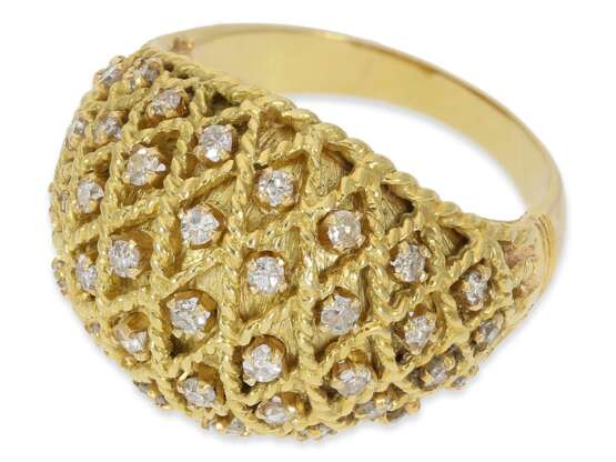 Ring: außergewöhnlicher und dekorativer vintage Cocktail-Diamantring, aufwändige Handarbeit, 18K Gelbgold - photo 2