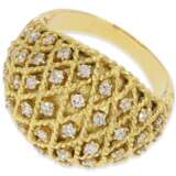 Ring: außergewöhnlicher und dekorativer vintage Cocktail-Diamantring, aufwändige Handarbeit, 18K Gelbgold - фото 3