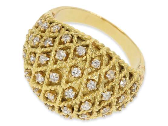 Ring: außergewöhnlicher und dekorativer vintage Cocktail-Diamantring, aufwändige Handarbeit, 18K Gelbgold - фото 3