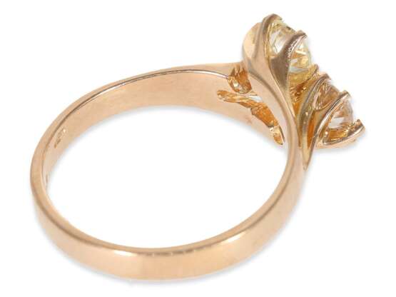 Ring: sehr schöner neuwertiger Brillantring "Toi et Moi", insgesamt ca. 0,86ct, 18K Gold - photo 3