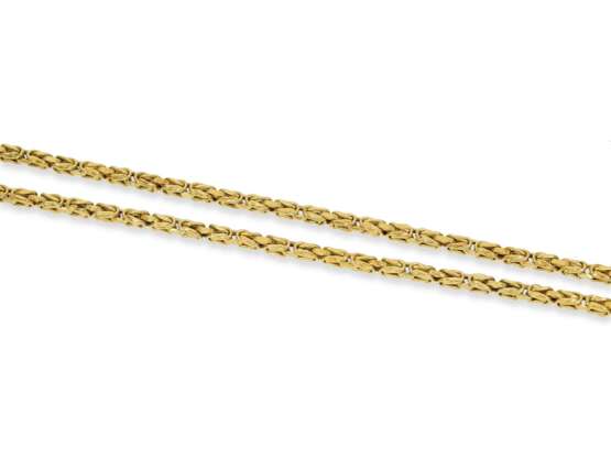 Kette/Collier/Armband: endlose vintage Königskette mit passendem 3-reihigen Armband, 14K Gelbgold - photo 3