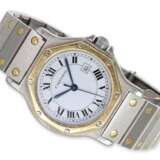 Armbanduhr: seltene vintage Cartier Herrenuhr, "Cartier Santos Octagon Automatic" sowie ein Cartier Stahl-Uhrenarmband - Foto 1