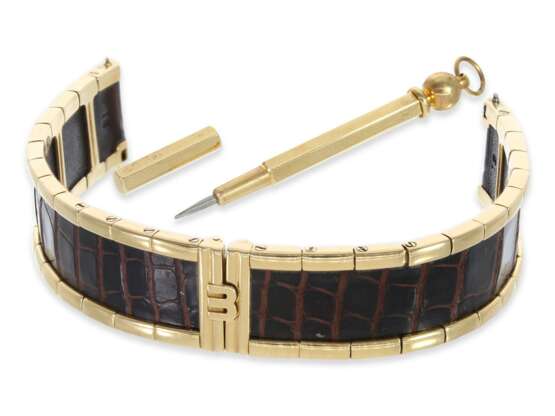 Armband: exclusives Wempe "Le Bracelet" Armband, 18K Gelbgold/Krokoleder - photo 1